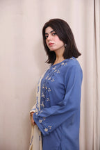 Dusty Slate Blue Three Piece