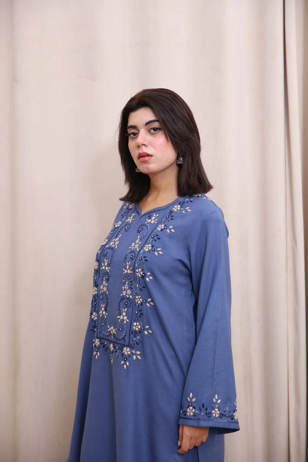 Dusty Slate Blue Three Piece