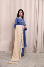Dusty Slate Blue Three Piece