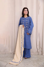 Dusty Slate Blue Three Piece