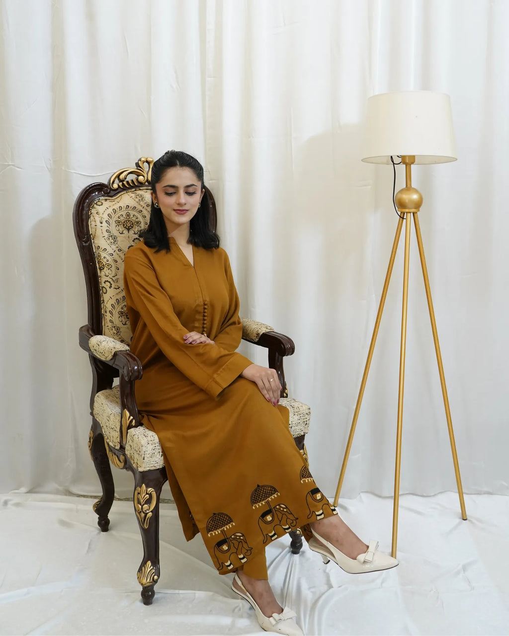 Mustard Three Piece