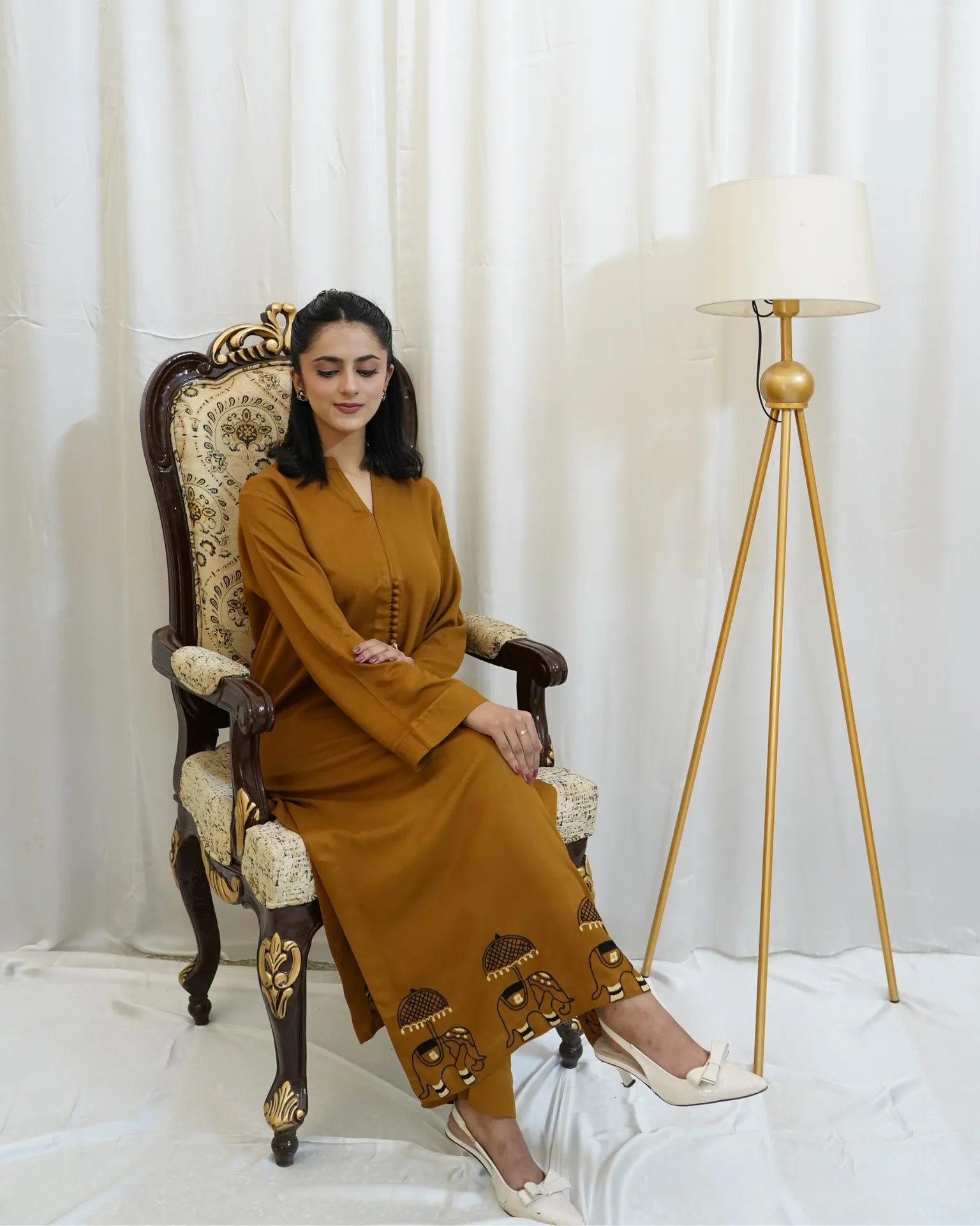 Mustard Three Piece